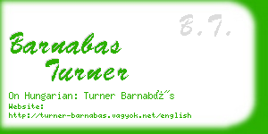 barnabas turner business card